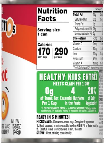 SpaghettiOs Spicy Original made with Frank's RedHot, Canned Pasta, 15.8 OZ Can (Pack of 6)