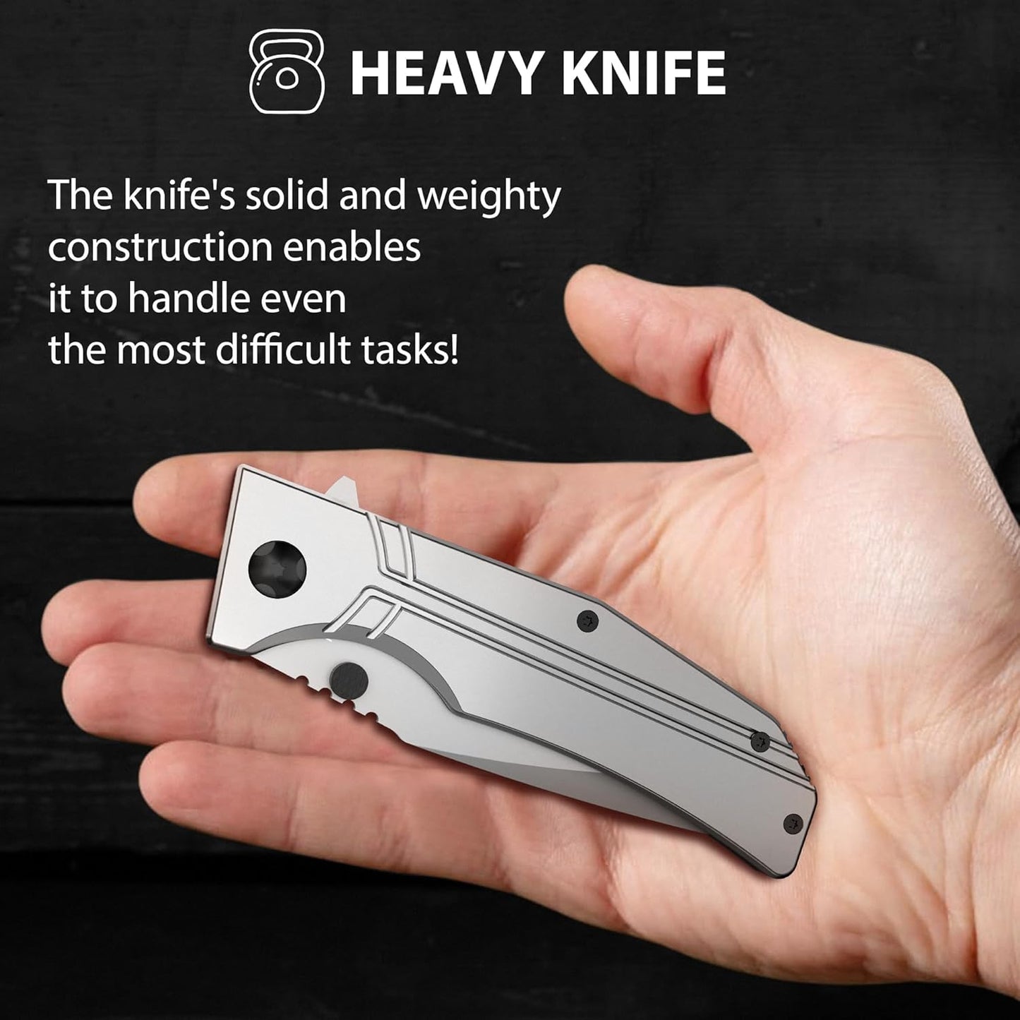 EDC Folding Pocket Knife – Aluminum Handle Utility Blade with Pocket Clip for Camping & Everyday Carry