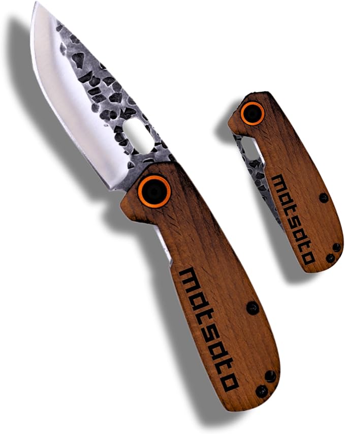 Folding Pocket Knife Small Pocket Knifes for Men & Women, EDC Camping Knive, Tactical Survival Knife, Compact Folding Knife for Hunting, Fishing, Hiking, and Outdoor Adventure 2.55 Inch blade