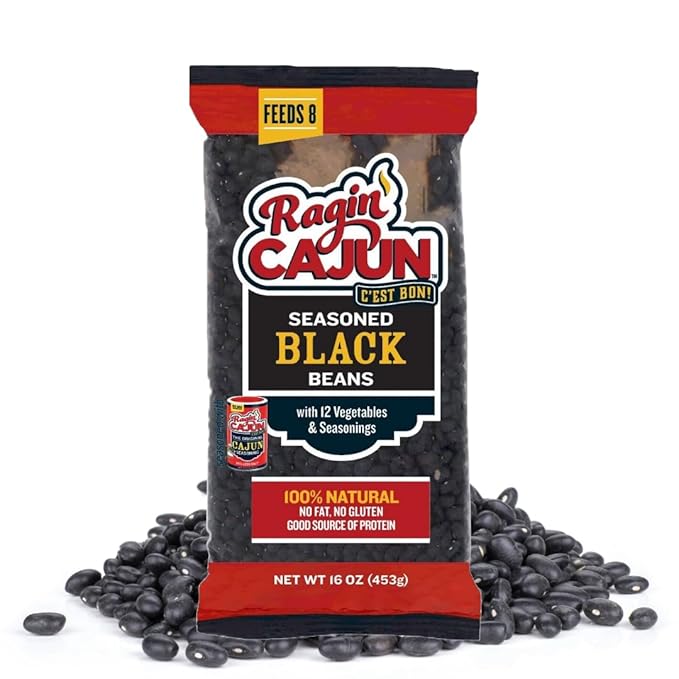 Seasoned Black Beans 16 oz Ragin Cajun (Pack of 6)