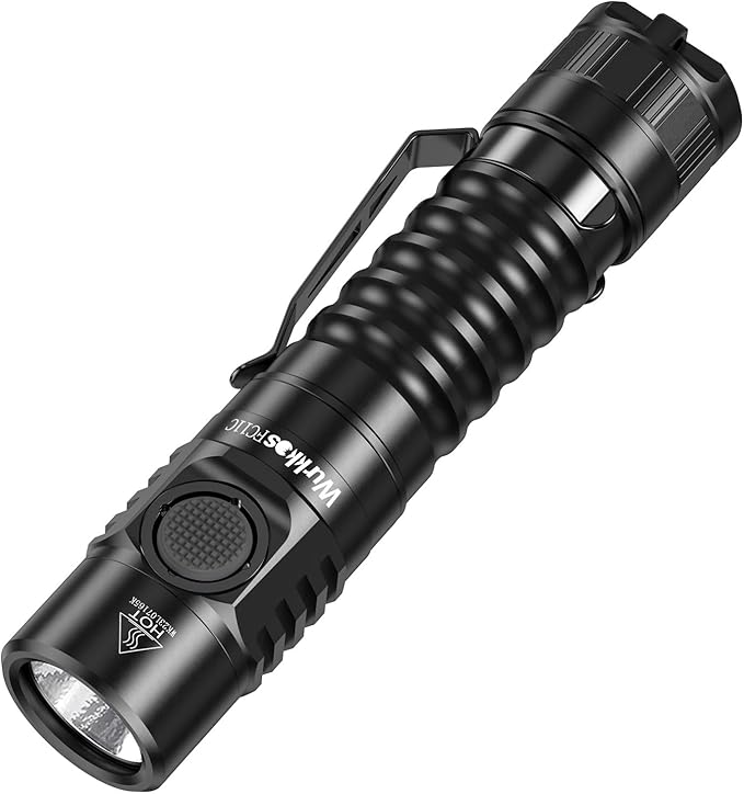 Wurkkos FC11C Led Flashlight Rechargeable High Lumen 1200, Small Powerful Flashlight USB C, Super Bright EDC Flashlight IP68 Waterproof, 155Meters Beam Distance, 90 High CRI (5000K)