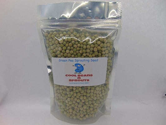 "COOL BEANS n SPROUTS" Brand, Green Pea Seeds for Sprouting Microgreens,4 ounces, A superfood packed with antioxidants and health-promoting nutrients. A small town family run USA business.Thank you !