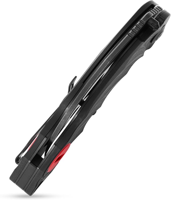 Sitivien ST160 Pocket Folding Knife,K110 Steel Blade with G10 Handle EDC Tool Knife for Outdoor Camping,Hiking,Fishing(Red)