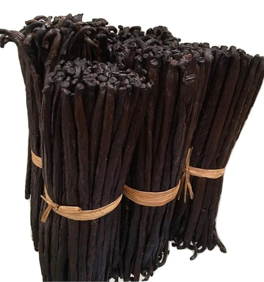 16oz Organic Vanilla Beans Grade A Madagascar Bourbon. Certified USDA Organic. Bulk 6"-8" for Extract, Baking and Cooking by FITNCLEAN VANILLA| 1 Pound (1 LB) Fresh NON-GMO Whole Gourmet Pods