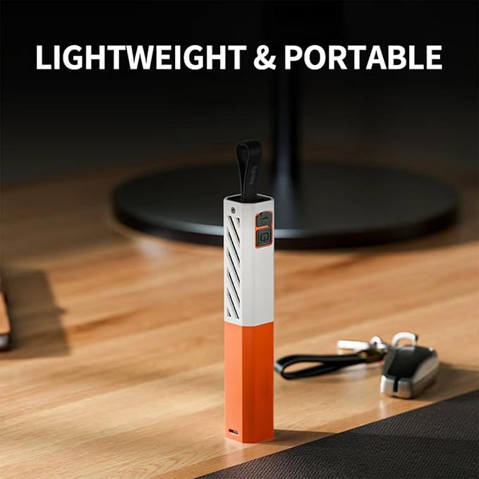 Rechargeable Tactical Flashlights High Lumens - Super Bright Small Powerful LED Magnetic USB C Flashlight, 5 Modes, Waterproof Pocket Flash Light for Emergency, Car (1, Orange)