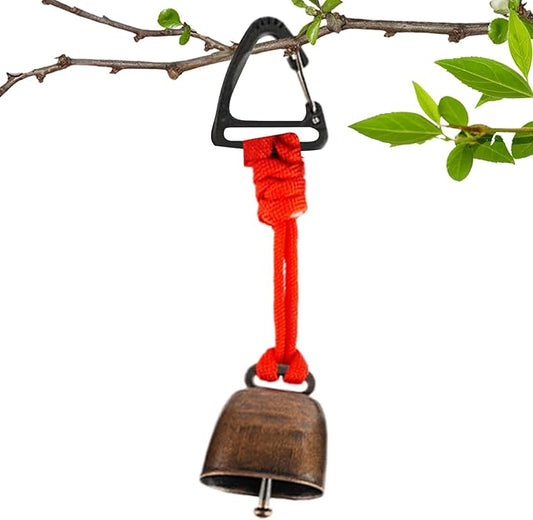 Loud Bear Bells for Hiking | Protection Bell | Wildlife Alert Cowbell with Lanyard and Carabiner,for Hiking Camping Backpacking Outdoor Women Men
