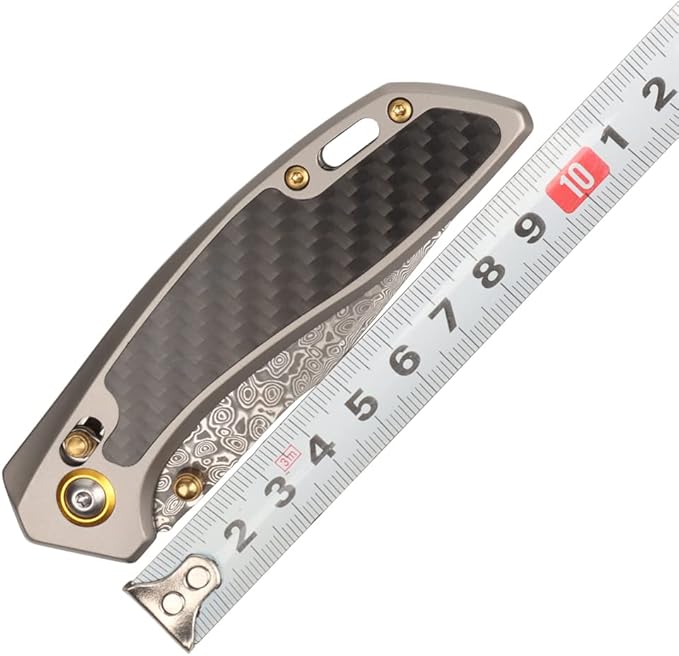 VG10 Sandwich Damascus Blade folding knife,Pocket clip suitable for outdoor, camping, tactics and survival