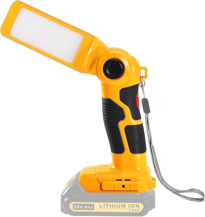 YEX-BUR Led Work Light for Dewalt 20v Battery, 12W 1000LM Cordless Handheld Spotlight with USB Port LED Jobsite Light Desk Lamp Flashlight for Camping Workshop Garage