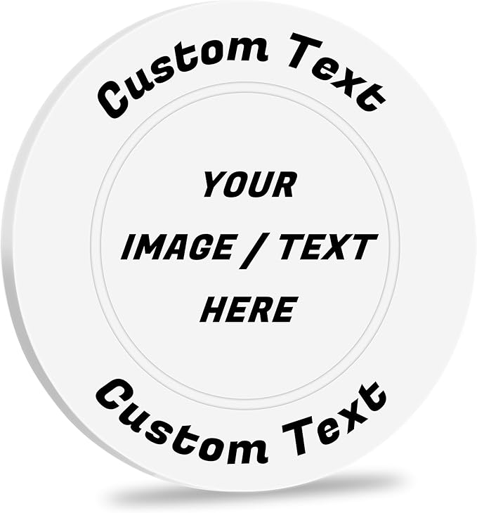100 Custom Plastic Chips,Personalized Your Own Photo/Text/Logo on a Chip Double Sided Printing,Good for Bar Drink Token,Commemoration Day,Birthday