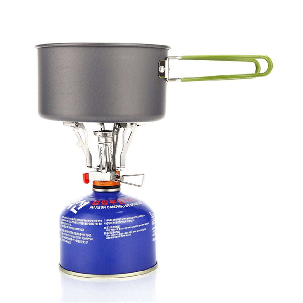AOTU Portable Camping Stoves Backpacking Stove with Piezo Ignition Stable Support Wind-Resistance
