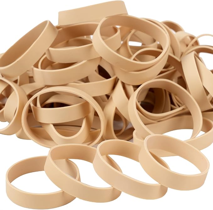 AMUU Rubber Bands Size #84 Tactical Elastics Bands 50 Pack Wide Thick Rubber Bands for Office Supplies File Small (3-1/2" x 1/2'')