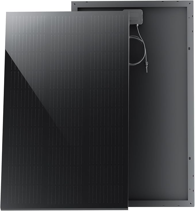 STAR 200W Solar Panels, 100W 2PCS 12/24V Monocrystalline Solar Panel, High-Efficiency Full-Screen Design, Maintenance-Free, for RV, Marine, Roof, Home, Off-Grid Applications (100W 2PCS)