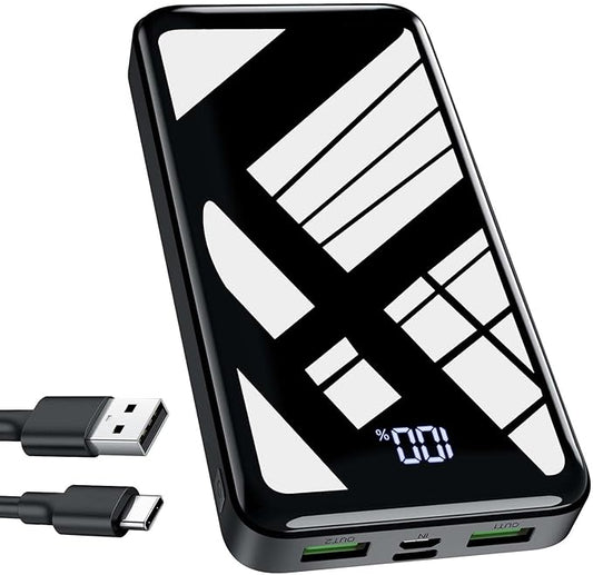 Portable Charger Power Bank 27000mAh, 22.5W Fast Charging USB C External Battery Pack, 3 Outputs & 2 Inputs, LED Display, Battery Cell Phone Bank for iPhone 17/16/15, Samsung Galaxy, Android