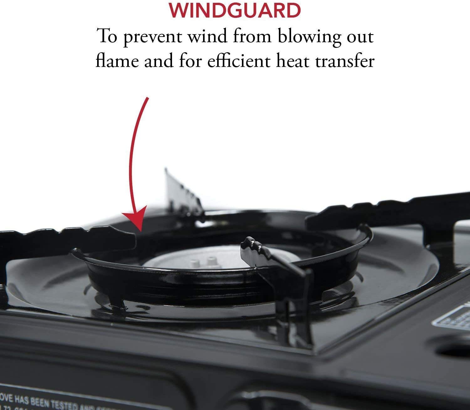 Gas One Portable Butane Camping Stove with Case: Automatic Ignition, Precise Heat Control - Camping