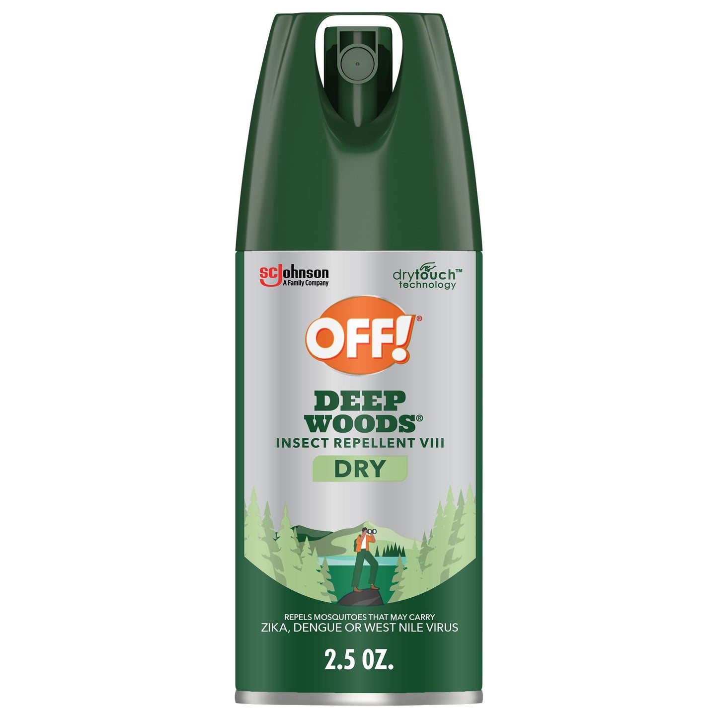 OFF! Deep Woods Travel Size Insect Repellent Aerosol, Dry, Non-Greasy Formula, Bug Spray with Long
