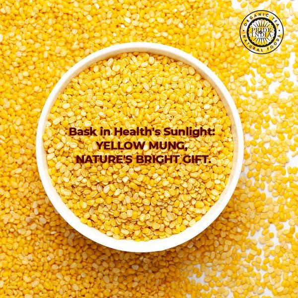 Pride Of India - PACK of 6 - Indian Split Yellow Mung Lentils - Protein & Fiber Rich Moong Dal, 1.5 Pound Jar