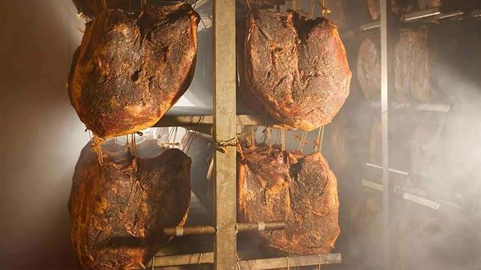 Speck, 6 lbs +/- (4lbs - 6lbs/piece) ,Seasoned and Smoked Italian Ham, Cured in the European Alps Mountains, Alto Adige IGP, Boneless and Ready to Slice, Best sliced paper thin with slicer, (Not Prosciutto), Weight approx. 6 lbs, by Moser Tirolinger brand