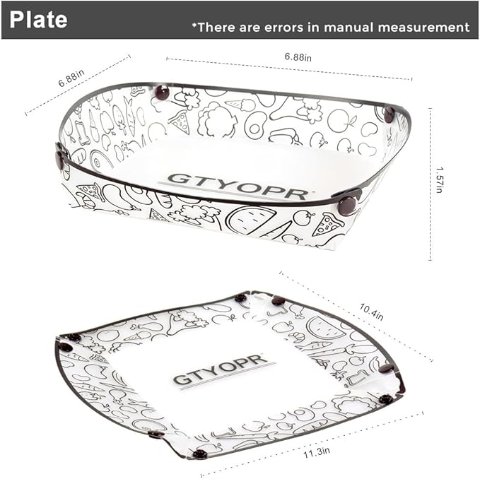 Collapsible Bowl Set of 12 Pieces, Portable Food Grade Camping Plates Tableware, Plastic Folding Bowls For Outdoor Family Travel Picnic(6.8 * 6.8 * 1.5in)