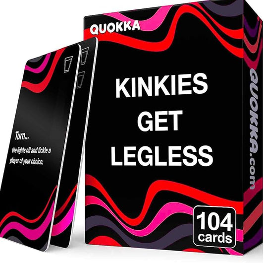 QUOKKA Card Games for Adults Let?™s Get Legless - Extra Daring Adult Games for Party Game Night with 104 Hilarious Tasks & Risky Questions, Inappropriate Challenges to Spice Up The Night, Ages 21+ Only