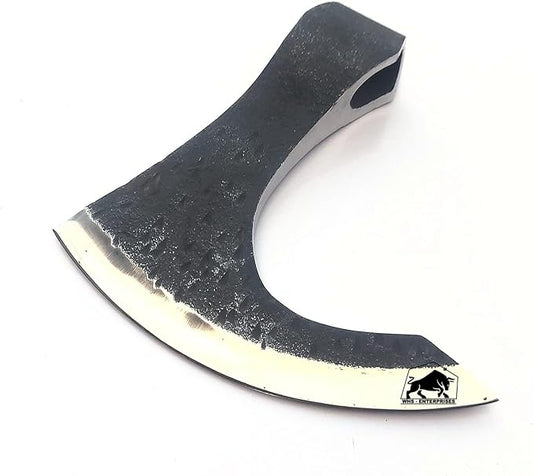 WHS201 Viking Axe Head, Custom Hand Forged Viking Axe Real Head, Tomahawk Viking Hatchet Beared Camping Axe Blade, 5160 HIGH Carbon Steel Blade, Viking Gift for Him - Christmas Gift (Real Viking)