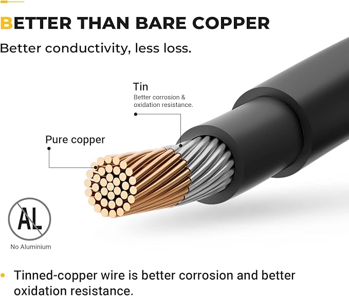 BougeRV 30 Feet 10AWG Solar Extension Cable with Solar Connector on Both End with Extra Free Pair of Connectors Solar Panel Adaptor Kit Tool (30FT Red + 30FT Black)