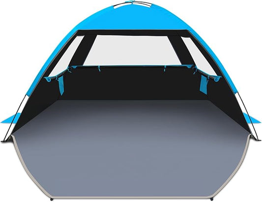Gorich Beach Tent Sun Shelter for 3/4-5/6-7/8-10 Person with UPF 50ï¼?UV Protection, Lightweight & Easy Setup Beach Shade Canopy, Portable Beach Shade Tent Beach Cabana