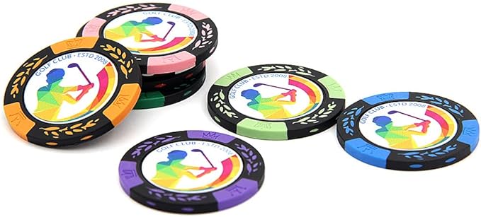 100 Premium Clay Poker Chips, Customized Your Image and Text, 11.5 Gram Casino Chips for Texas Hold’em, Blackjack Gambling