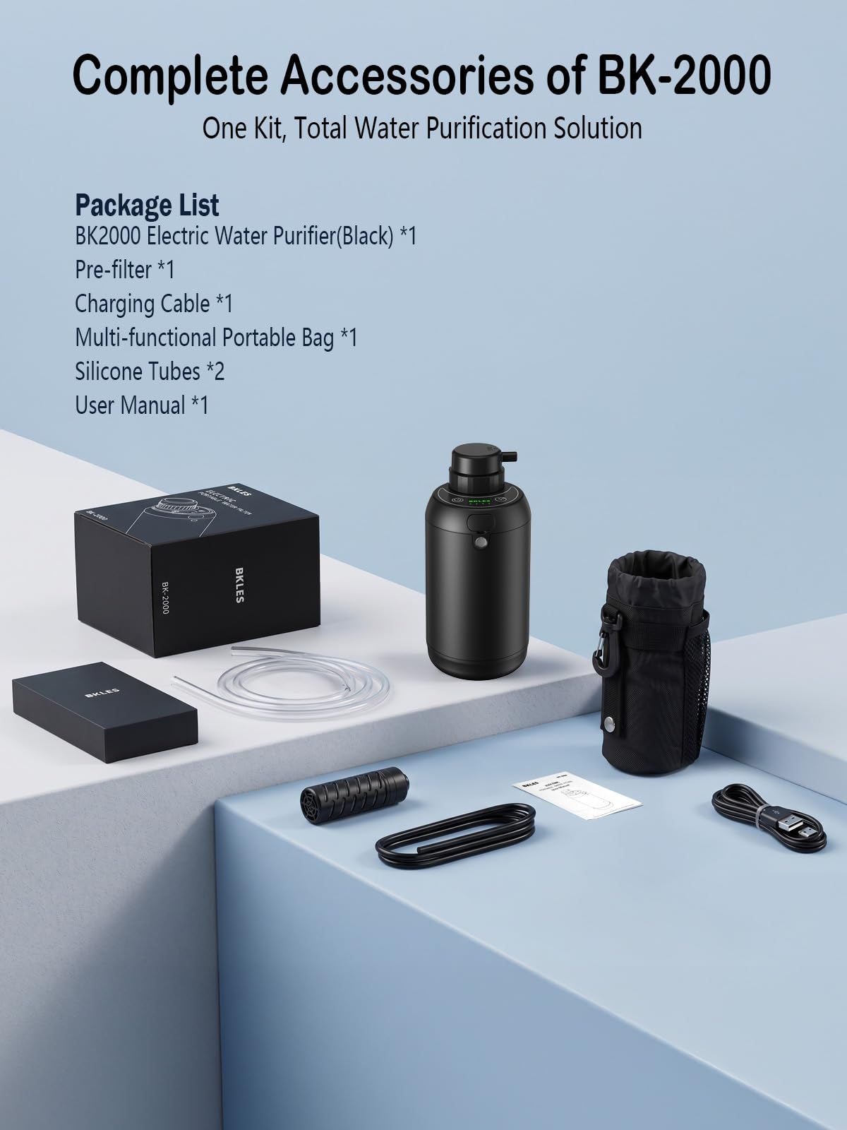 BKLES Electric Water Purifier Camping, Survival & Emergency Preparedness