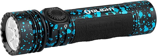 OLIGHT Seeker 4 Pro Rechargeable Flashlights, 4600 Lumens High Powerful Bright Light with USB C Holster, Waterproof IPX8 for Emergencies, Camping, Searching (Neptune)