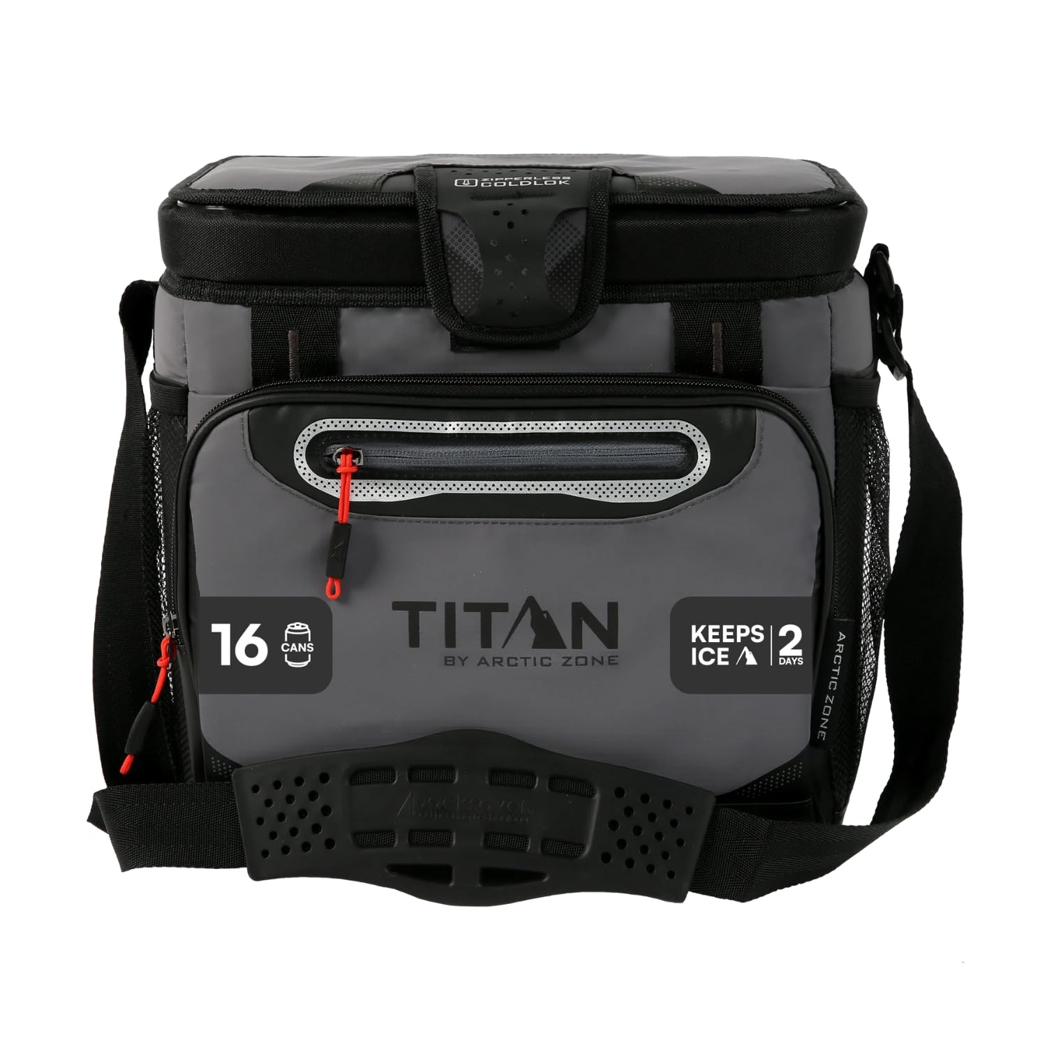 Titan 16 Can Zipperless HardBody Cooler, Keeps Ice 2 Days, Sharkskin Gray