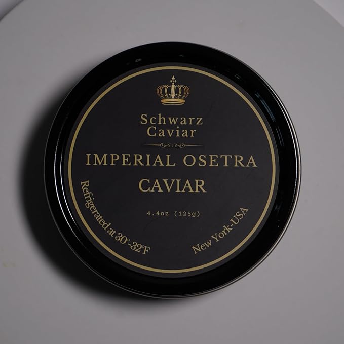 IMPERIAL OSETRA BLACK CAVIAR ??125g | Premium Sturgeon Roe | Gourmet Black Caviar, Sustainably Farmed