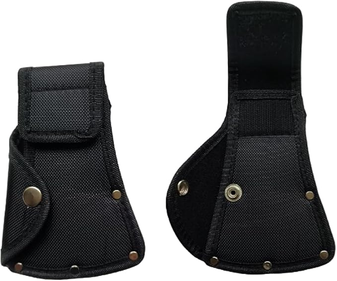 2Pcs Axe Sheath Hatchet Cover Black Protector Case Cover, Double Snap Hatchet Protector Case,Axe Head Cover for Outdoor Hiking Outdoors Work