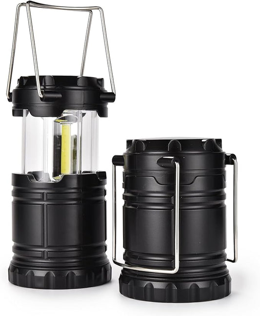 Lantern Collapsible Camping Light, Battery Operated Lanterns LED Super Bright for Power Outages Indoor Emergency Outdoor Camping Hiking Kit (COB-2)
