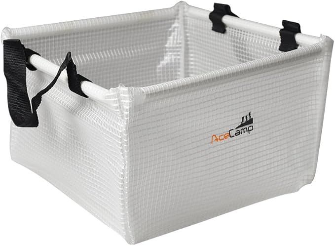 AceCamp Multifunctional Collapsible Water Basin, Folding Tub, Portable Bin, Lightweight Foldable Sink with Handles for Camping, Dish Washing, Laundry, Fishing, Hiking, Outdoors