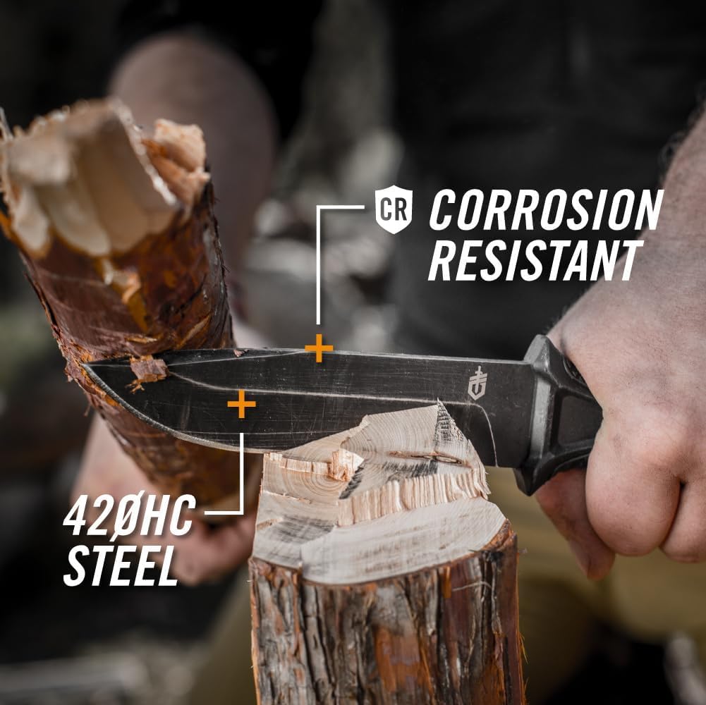 Gerber Gear StrongArm Knife - Fixed Blade - Tactical Knife for Survival Gear - Full Tang, 420HC