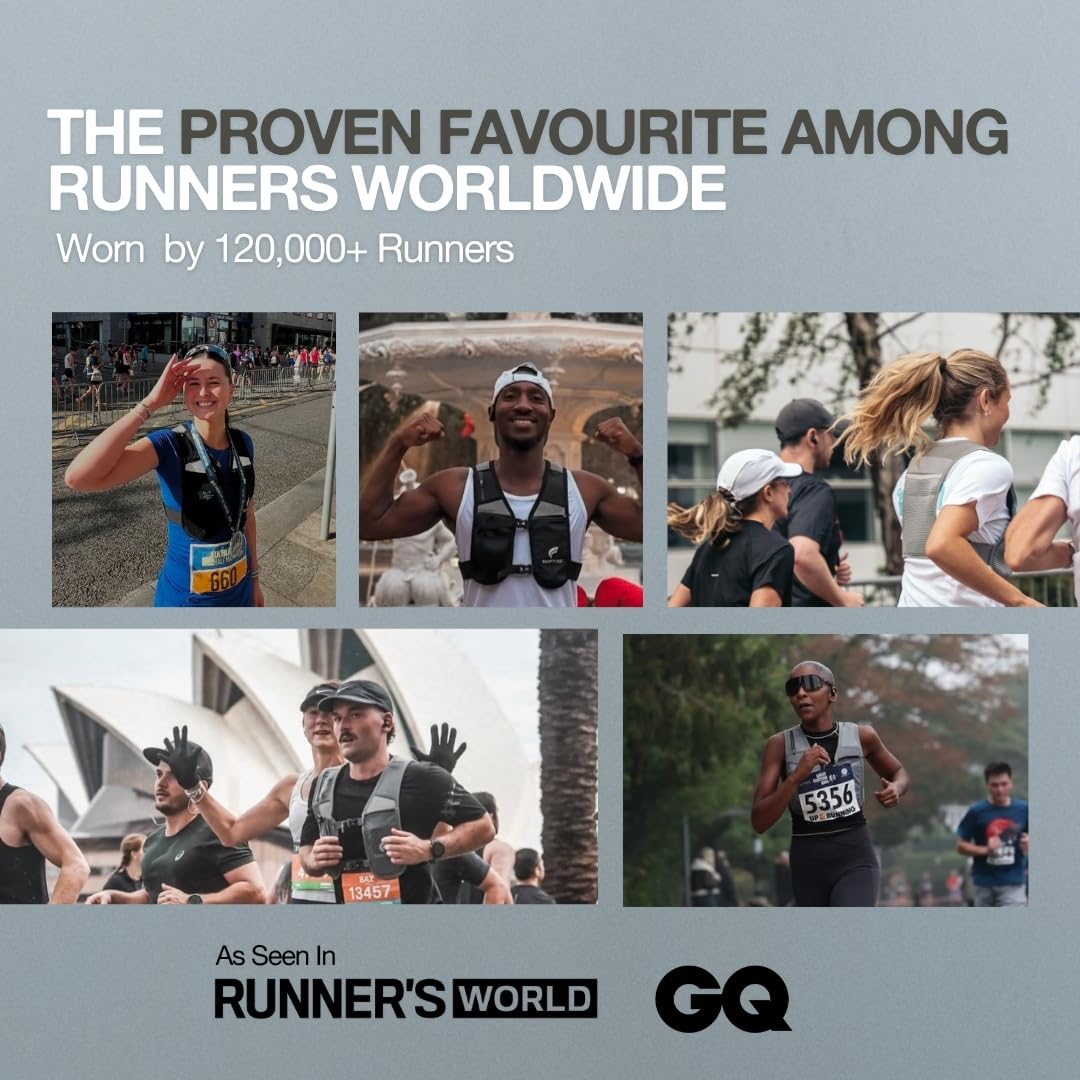 SWIFTVEST Running Vest for Women & Men with Water Bottle | Lightweight Hydration Vest | Reflective