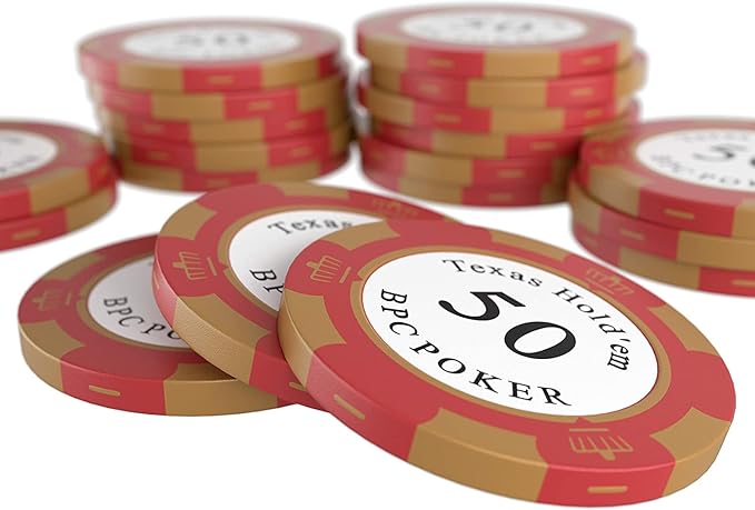 Bullets Poker Set, 2 Plastic Card, Dice, Dealer Button, Manual & Travel Case ??with Case for Texas Hold?™em, Casino Games, & Prominence ??Ideal Poker Set with Chips and Cards, 500 Clay 'Carmela' Chips.