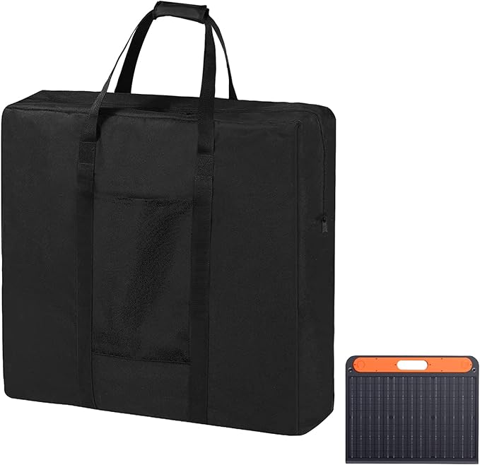 Solar Panel Storage Bag Compatible with Jackery Solars Panel 100 Watt,Waterproof Solar Panel Bags,Dustproof Carrying Case with Pocket,21.7''L x3.9''W x 25.6''H(Bag Only)