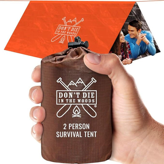 World's Toughest Ultralight Survival Tent ??2 Person Mylar Emergency Shelter Tube Tent + Paracord ??Year-Round All Weather Protection for Hiking, Camping, & Outdoor Survival Kits