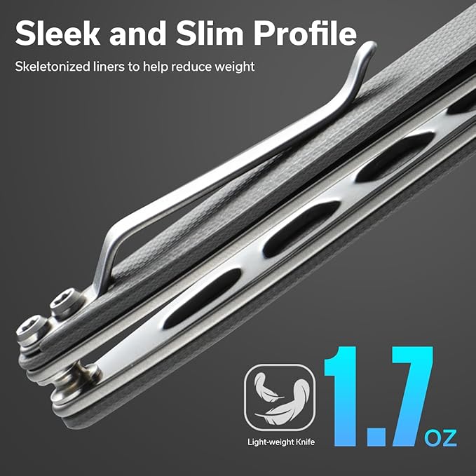 SENCUT Small Pocket Knife for Men, Front Flipper knife for EDC, Jubil Folding Knives with 2.95 inches D2 blade, G10 Handle with Liner Lock, Slim Gentleman?™s knives for Gift (Gray)