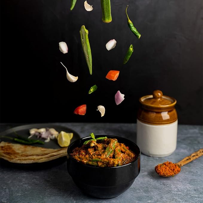 Ashoka Ready to Eat 1932, Vegan Spiced Orka, All-Natural Bhindi Masala, Real Indian Meals, Kosher Certified, Great for Offices, Healthy Work Lunch, Gluten-Free, and with No Preservatives, Pack of 5