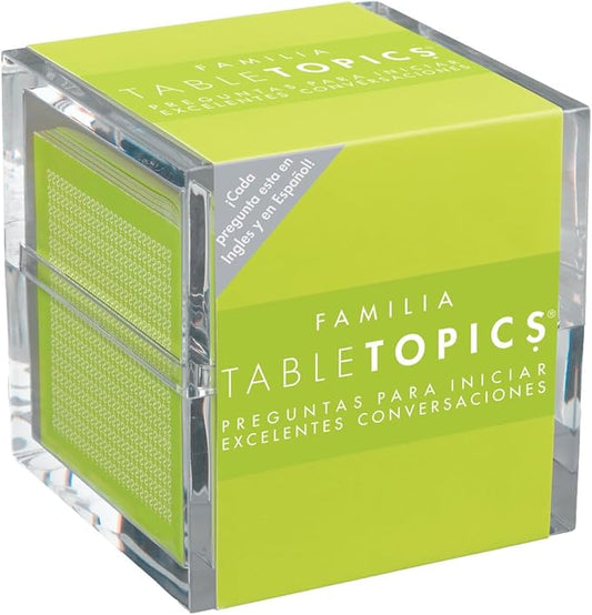 TableTopics Familia En Espanol Question Card Game - 135 Spanish/English Conversation Starter Cards, Game to Learn & Practice Spanish, Play with Friends & Family, Bilingual