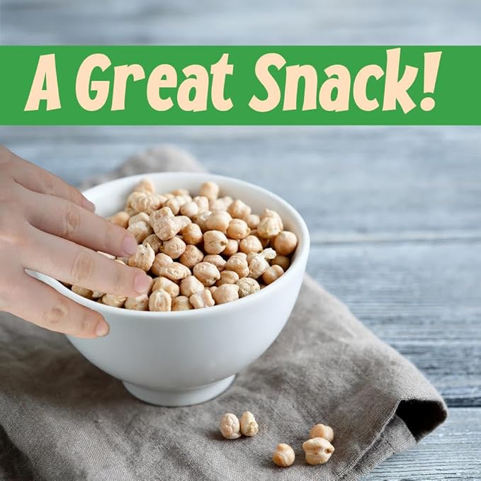Sincerely Nuts Roasted and Unsalted Chickpeas (3 LB) Plant-Based Protein-Garbanzo Beans-Great Snack or Side Dish Alternative-Vegan, Kosher & Gluten-Free-Perfect Meal Addition for the Whole Family