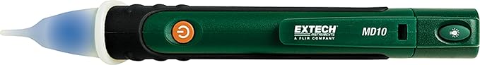 Extech MD10 - Non?‘Contact Magnet Detector & Flashlight ??Detects AC, DC & Permanent Magnetic Fields with Blue LED Indicator ??Pocket?‘Sized, Uses 2?¯AAA Batteries