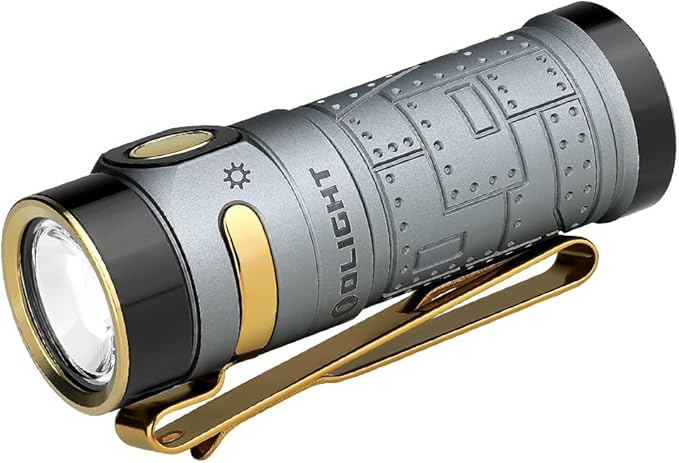 OLIGHT Baton4 Rechargeable EDC Flashlight, LED Pocket Light 1300 Lumens with Magnetic Charging Cable, 6 Modes, IPX8 Waterproof for Home, Camping and Emergency (Fighter Pilot)