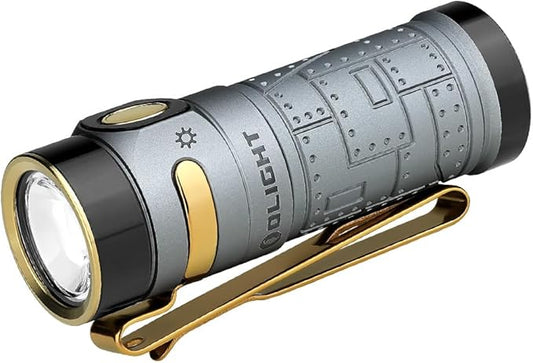 OLIGHT Baton4 Rechargeable EDC Flashlight, LED Pocket Light 1300 Lumens with Magnetic Charging Cable, 6 Modes, IPX8 Waterproof for Home, Camping and Emergency (Fighter Pilot)