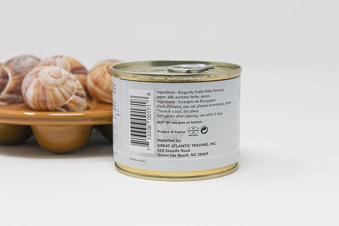 Escargots Snails Helix Pomatia, Romanzini de Bourgogne, 2 Doz, 200g tin