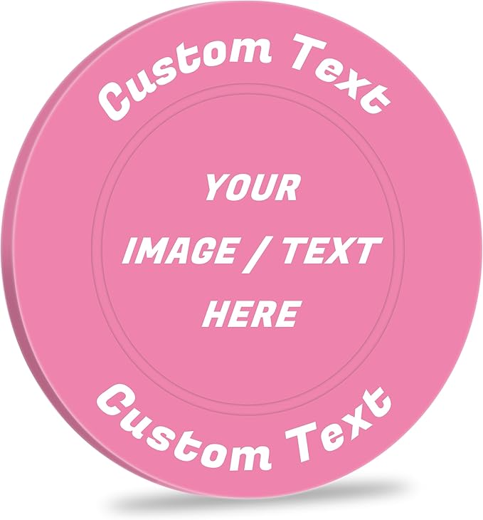 100 Custom Plastic Chips,Personalized Your Own Photo/Text/Logo on a Chip Double Sided Printing,Good for Bar Drink Token,Commemoration Day,Birthday