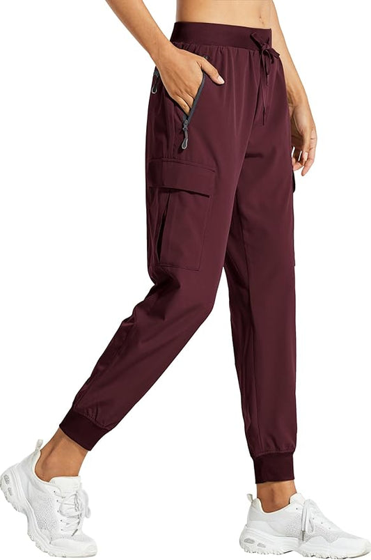 Libin Women's Cargo Joggers Lightweight Quick Dry Hiking Pants Athletic Lounge Casual Travel