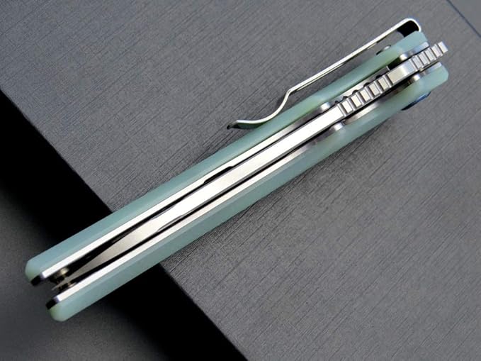 Eafengrow EF951 Folding Knife,D2 Blade and G10 Handle with Liner Lock Ball Bearing Pocket Knife EDC Tool for Outdoor Camping Survival(Jade)